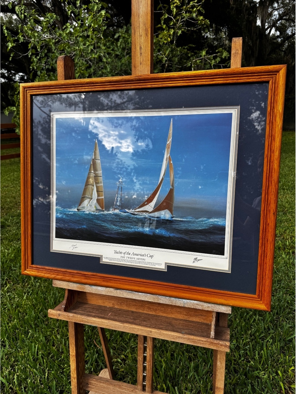 Vintage Yachts Of The America’s Cup Framed Special Edition Sailing Art 30.5x24.5 - Picture 2 of 11